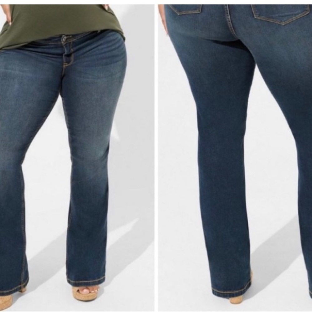 XT Torrid Luxe Slim Boot Jean Super Stretch Medium Wash 18 XT Extra Tall NWT